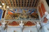 <center>La salle des Illustres</center>La Guerre navale figurée par Neptune, dieu de la mer et son trident,