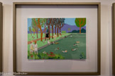 <center>Le musée de l'abbaye-école</center>LE RÉFECTOIRE.
Julie EUGÈNE 2026.
Gouache sur papier 29 x42 cm.
Collection de la Cité de Sorèze. <br> Le jeune Louis a appris à nager à Sorèze.
Pour les commençants, il existe des bouées. Les élèves sont évalués sur le nombre de longueurs effectuées en un temps donné.
La date de construction du bassin de natation est incertaine. La natation est inscrite dans les cahiers d’exercices à partir de 1776. Toutefois, il est fort probable que celle-ci ait été pratiquée dès 1759.