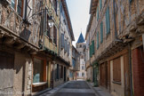 <center>Sorèze</center>Rue du Maquis. Au fond, le clocher de l'église. Saint Martin.