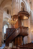 <center>Basilique Saint-Sernin de Toulouse</center>La chaire et les lustres forment un ensemble dessiné par Eugène Viollet-le-Duc et réalisé par Eugène Emmanuel, et sont classés au titre des monuments historiques.
