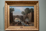<center>Hôtel d’Assézat avec Fondation Bemberg.</center>HUBERT ROBERT
(1733-1808)
Paysage au pont
Deuxième moitié du 18e siècle Huile sur toile.