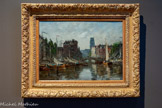 <center>Hôtel d’Assézat avec Fondation Bemberg.</center>EUGÈNE BOUDIN
(1824-1898)
Rotterdam, le Pont de la Bourse
1876
Huile sur toile