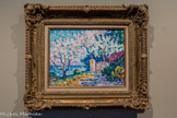 <center>Hôtel d’Assézat avec Fondation Bemberg.</center>PAUL SIGNAC
(1863-1935)
Amandiers roses en fleurs
1902-1904
Huile sur toile marouflée sur carton