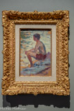 <center>Hôtel d’Assézat avec Fondation Bemberg.</center>MAXIMILIEN LUCE
(1858-1941)
Baigneur assis
1936
Huile sur bois