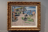<center>Hôtel d’Assézat avec Fondation Bemberg.</center>HENRI MATISSE
(1869-1954)
La Falaise et le cabanon
1920
Huile sur toile marouflée sur carton