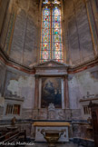 <center>Cathédrale Saint-Étienne </center>Chapelle Saint Vincent de Paul. Commencée aussi sous l’épiscopat de Bertrand de l’Isle, cette chapelle fut voûtée au XIVe siècle : les armes dl’archevêque Guillaume de Laudun (1327-1345), placées sur sa clef, en font foi.
Cette clef, très simple, porte également l’effigie de Saint Dominique : on ne peut nier l’importance de ce prédicateur à Toulouse, fondateur de la Communauté des Frères Prêcheurs, qui s’installa aux Jacobins, de ce légat du Pape qui défendit l’Eglise contre les progrès de l’hérésie cathare avec l’aide des évêques toulousains.