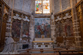 <center>Cathédrale Saint-Étienne </center>La chapelle Sainte-Germaine. Initialement dédiée à saint Nicolas, qui figure sur la clef de voûte de la chapelle, elle a été dédiée au XVIIIe siècle à saint François de Paule, dont le vitrail retrace la vie. Enfin elle a été dédiée en 1876 à sainte Germaine de Pibrac. Lors de la dernière restauration de la chapelle en 1878 cinq panneaux peints par Bernard Benézet illustrant la vie de la sainte ont été mis en place.
    Dans cette chapelle ont été inhumés les deux inquisiteurs, chanoines de Saint-Étienne, tués en 1242 à Avignonet par les cathares de Montségur.
    Sur la partie gauche de la chapelle la statue grandeur nature du cardinal Florian Desprez, par le sculpteur Henri Maurette signée et datée de 1898.