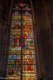 <center>Cathédrale Saint-Étienne </center>La chapelle Sainte-Germaine. Le vitrail retrace la vie de saint François de Paule.