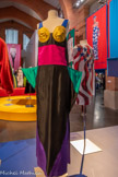 <center>Musée des Abattoirs</center>Géométrie Soir
Printemps-Été 1988
Jean-Charles de Castelbajac pour Ko and Co.
Robe longue de satin noir, découpes géométriques de couleurs
Archives Jean-Charles de Castelbajac