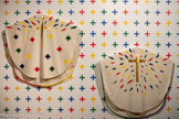 <center>Musée des Abattoirs</center>Chasubles des évêques et des prêtres pour la cérémonie de réouverture de Notre-Dame de Paris
Décembre 2024
Chasubles en laine écrue avec éclats et petites croix multicolores floqués, grande croix dorée appliquée et sublimée, biais intérieur et ganse multicolore sur le contour des rebords (partie basse)
Archives Jean-Charles de Castelbajac