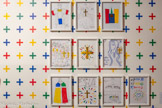 <center>Musée des Abattoirs</center>Projet pour Nobre-Dame
2024
Feutre sur papier, crayon gras/ feutre/stylo et formes découpées collées sur papier Archives Jean-Charles de Castelbajac
