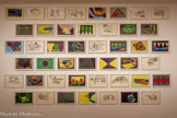 <center>Musée des Abattoirs</center>Valérie du Chéné
(1974, France)
Lieux-dits, les 45 papiers. 2010-2011 29 dessins à la gouache et 16 dessins au feutre sur papier, encadrés Collection les Abattoirs, Musée - Frac Occitanie Toulouse.