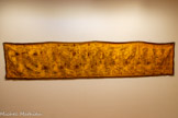 <center>Musée des Abattoirs</center>Gérard Deschamps
(1937, France)
nouvelle acquisition
Bâche de signalisation de l'armée américaine
1961
Collection les Abattoirs, Musée - Frac Occitanie Toulouse. Profondément marqué par son expérience de soldat en Algérie, Gérard Deschamps développe, dès 1961, des séries d’œuvres composées de matériaux liés à l'armée : plaques de blindage criblées de balles, tôles irisées, barrettes militaires ou bâches de signalisation comme ici. L'artiste choisit de porter un regard sensible sur les nuances ocre de cette bâche usée.