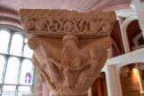 <center>Musée des Augustins</center>Il est décapité (on parle de sa décollation) et Salomé apporte sa tête à sa mère sur un plateau, scène figurée sur l'autre face principale.