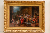 <center>Musée des Augustins</center>Atelier de Frans Francken III
(Anvers 1607-1667) ?
Les Noces de Cana. Vers 1650. Huile sur toile. <br> Le premier miracle du Christ consiste à transformer l'eau en vin lors d'un banquet de mariage à Cana, en Galilée.  La fête met en scène des personnages richement vêtus, tantôt à l'orientale tantôt à la flamande.  Le contexte est mixte lui aussi :  le banquet se déroule à l'ombre de monuments antiques mais l'on devine un paysage flamand en arrière-plan.  Au sein du vaste atelier de Francken implanté à Anvers,  de nombreux collaborateurs œuvraient à rendre les scènes de la Bible accessibles à toutes et tous.