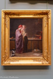 <center>Musée des Augustins</center>Hortense Haudebourt-Lescot
(Paris, 1784-Paris, 1845)
Deux Merveilleuses
Vers 1810
Huile sur toile
Don de la famille Larrey, 1890. <br>
Ces deux femmes partageant uns collation s’inscrivent dans la lignée des Incroyables et des Merveilleuses, ces jeunes gens qui recherchent la frivolité après les excès de la Terreur. Portant des robes fluides Inspirées de l'Antiquité, les Merveilleuses influencent la mode du Premier Empire. Distinguée à de nombreuses reprises au Salon, Hortense Haudebourt-Lescot s'inspire autant de la peinture hollandaise du 17* siècle que de l’imagerie pittoresque italienne. Au-delà de ces scènes de genre anecdotiques, elle joue un rôle déterminant en dirigeant un atelier réservé aux femmes peintres.