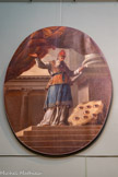 <center>Musée des Augustins</center>Ambroise Croizat
(Rodez, vers 1695 - après 1744)
Vision de Zacharie
Vers 1720
Huile sur toile
Église des Pénitents blancs ; saisie révolutionnaire, 1794 ; transfert de propriété de l’État à la Ville de Toulouse, 2004. <br>
Cette toile appartient à un ensemble de tableaux réalisés pour le plafond de la chapelle des Pénitents Blancs à Toulouse par Ambroise Croizat, l’un des élèves d’Antoine Rivalz. Le prophète Zacharie reçoit en songe la parole de Dieu : Zorobabel, le personnage du tableau, ancêtre de Jésus et gouverneur de Judée, découvre la pierre aux sept yeux, qui représente l’omniscience de Dieu. La scène se déroule dans un cadre oriental lointain et idéalisé ; le personnage est quant à lui conforme au type du prophète, barbu, digne, éloquent.