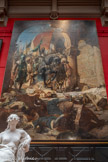 <center>Musée des Augustins</center>Jean Joseph Benjamin Constant dit Benjamin-Constant
(Paris, 1845 - Paris, 1902)
Entrée du sultan Mehmet II à Constantinople le vingt-neuf mai 1453
1876
Huile sur toile
Dépôt de l’État, 1876 ; transfert de propriété de l’État à la Ville de Toulouse, 2004 <br>
La conquête de Constantinople par le sultan ottoman en 1453 est un évènement historique majeur : c’est la fin violente d’un conflit ancestral entre les Byzantins et les Turcs, la chute de l’Empire Romain d’Orient. De retour d’un séjour de dix-huit mois au Maroc, le jeune Benjamin-Constant s’empare de ce sujet rarement traité dans la peinture et réalise un tour de force technique.
Dans un format monumental, par une composition vigoureuse et avec des couleurs éblouissantes, il donne à vok un Orient de fantaisie, lascif et cruel, conforme aux clichés de la fin du 19e siècle