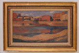 <center>Musée des Augustins</center>Henri Martin
(Toulouse, 1860 - La Bastide-du-Vert, 1943)
Études pour Les Bords de la Garonne
1906
Huile sur toile
Achat avec le concours du Fonds Régional d’acquisitions des musées de Midi-Pyrénées, 1982
Don du Cercle des Mécènes du musée des Augustins, 2025. <br>
À partir de 1888, le Capitole devient la vitrine de l’école toulousaine de peinture et de sculpture : tous les grands artistes du Sud-Ouest sont alors invités à participer aux nouveaux décors de l’Hôtel de Ville de Toulouse. Enfant prodige du pays, Henri Martin se voit confier la décoration d’une salle entière qui porte aujourd’hui son nom.
Il y réalise des scènes de la vie quotidienne à la campagne ou sur les berges de la Garonne. Cette  petite toile permet d’appréhender le long et complexe travail préparatoire nécessaire à la réalisation de ce vaste décor, en dépit d’un style pointilliste coloré pouvant donner un sentiment de spontanéité et de légèreté.