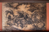 <center>Le château Laurens</center>Au centre du plafond du cabinet de travail, une exceptionnelle composition représente
Apollon sur son char, œuvre de 1898 de Louis Anquetin. C'est un dessin au fusain, marouflé sur toile (H. 2,40 m ; L. 3,10 m). Ce décor plafonnant acheté par Emmanuel Laurens est
l’esquisse préparatoire pour le rideau de scène du Théâtre Antoine à Paris, exposé au Salon
de la Société nationale des Beaux-Arts en 1898.
