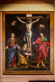 <center>Bas-côté gauche. </center>Tableau de la Crucifixion peint en 1694 par Pierre Bainville.