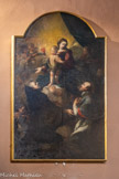 <center>La chapelle de la Visitation. </center>La Vierge à l'Enfant, à gauche Saint François de Paule, fondateur de l'ordre de la Visitation, à droite Saint François de Sales, fondateurde l'ordre des Minimes. Tableau de Michel Serre.