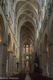 <center>Eglise des Réformés ou de saint-Vincent-de-Paul.</center>La nef. Voûte d'ogives avec une clef à la croisée des nervures.