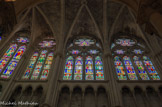 <center>Eglise des Réformés ou de saint-Vincent-de-Paul.</center>Vitraux du choeur à droite. Sainte Marie-Jacobé, sainte Marie Salomé, saint Trophime. Saint Athanase, saint Chrysostome, saint Grégoire de Nazianze, saint Basile. Saint Victor, saint Alexandre, saint Félicien, saint Longin.