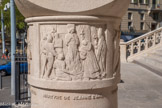 <center>Eglise des Réformés ou de saint-Vincent-de-Paul.</center>Statue de Jeanne d'Arc. Martyre de Jeanne d'Arc.