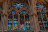 <center>Eglise des Réformés ou de saint-Vincent-de-Paul.</center>Vitraux du choeur à gauche. Saint Augustin, saint Ambroise, saint Jérôme, saint Grégoire.