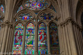 <center>Eglise des Réformés ou de saint-Vincent-de-Paul.</center>Vitraux de la nef, à gauche. Daniel, Ezechiel, Jérémie, Isaïe.