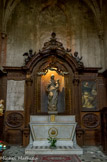 <center>Chapelle saint Antoine de Padoue ou de la Vierge blanche</center>Cette chapelle est aussi appelée Notre-Dame de l'Espérance à cause de la statue du centre du retable. Le retable provient de l'ancienne église des Capucins de Saint-Maximin.
La statue en marbre blanc, et représentant la Vierge avec l'Enfant Jésus, avait été offerte aux Capucins de Saint-Maximin par la ville de Gênes. Le sculpteur italien est Tomaso Orsolino (1630-1670).
A droite : saint Thomas d’Aquin, tableau de 1637.