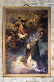 <center>Chapelle du Sacré-Cœur. </center>A droite, tableau du dix-septième siècle : apparition de la Vierge à un prêtre.