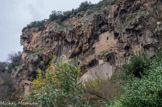 <center>Vieux village</center>On raconte que ce Rocher a été occupé ponctuellement entre le VIIIe et le XIe siècle. Il existe une grotte assez grande pouvant contenir les habitants et leurs vivres en cas de nécessité. L'Hospice de la Charité est installé en 1314 contre la falaise mais c’est certainement à partir du XVIIIe siècle que les cavités au pied du Rocher sont utilisées comme abri pour les animaux (loges à cochons, à foin) et accueillent divers moulins (à farine, à huile, à tan...).
Enfin, jusqu’à la fin du XIXe siècle, la falaise est également utilisée comme carrière dont les pierres ont servi à construire le village actuel.