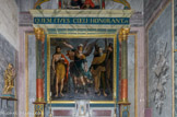 <center></center><center>Malaucène. </center> Le tableau a été livré en 1598 par le peintre avignonais Zacharie, représentant Saint Michel entre Saint André et Saint Jean Baptiste.