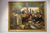 <center>Poissonnières aux halles Delacroix</center>Edouard Crémieux (1856-1944) Huile sur toile.