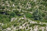 <center>Le cirque de Navacelles</center>Le Rocher de la Vierge, ou plus familièrement « l'huître ».