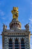 <center>Notre-Dame de la Garde</center>En 1866, la réalisation de la statue qui allait couronner l’édifice donna lieu à un concours. Lequesne fut retenu à l'unanimité par un jury. Plusieurs éléments furent appréciés : l'intervention personnelle de la Vierge jointe à celle de l'Enfant Jésus, le sourire de l'Enfant, les bras ouverts vers la ville, le drapé mouvementé soulignant la démarche de la Vierge. La sculpture des quatre anges du clocher fut également confiée à Lequesne.