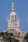 <center>Notre-dame de la Garde.</center>Vue de Vauban, avec le bastion arrière du fort de François Ier.