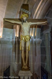 <center>La crypte</center>Le crucifix de l’ancienne chapelle.