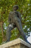 <center>Puget-Théniers</center>L'action enchaînée ou la liberté entravée. Cette statue de bronze installée dès 1908 est due à Aristide Maillol. Elle a été érigée en l'honneur du révolutionnaire Louis Auguste Blanqui (1805 – 1881), natif de Puget-Théniers.