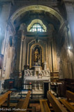 <center>Puget-Théniers</center>Eglise Notre-Dame de l'Assomption. Statue de la Vierge à l'Enfant du retable.