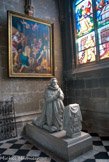 <center><center>Chapelle des fonds baptismaux. </center> </center><center>Chapelle des fonds baptismaux. </center> Au mur, la Nativité de Jean Boucher, né à Bourges en 1575.