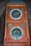 <center><center>L'horloge astronomique. </center></center><center>L'horloge astronomique. </center> Conçue par le chanoine mathématicien Jean Fusoris, réalisée en 1424. Le décor est du au peintre Jean Grangier.
