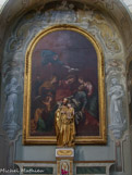 <center></center><center> Eglise de la Madeleine </center> Mort de Joseph, avec la Trinité : Dieu le Père, le Saint-Esprit (colombe) et le Christ. 19e siècle