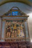 <center></center><center>Eglise Saint-Michel.</center> Ce tableau représente St Jean-le-Baptiste, St Michel-Archange et St Pierre en souverain pontife; il a été restauré une première fois en 1565 par le peintre monégasque Antoine Manchello.