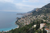 <center></center><center>Roquebrune-Cap-Martin.</center>Tout en haut, les Vista Palace. Au fond, Monaco.