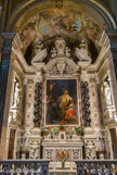 <center>Eglise San Stefano</center> A gauche, chapelle des Borea. Elle a été décorée par Gio Batta Merano (1632-1 698)