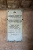 <center>Cimetière de Conques</center>La chapelle. Liste des moines enterrés.