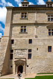 <center>Le château de Bournazel</center>Porte donnant sur le jardin.